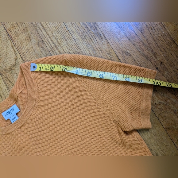 NWT J.Crew Short Sleeve Sweater Yellow Orange XXS - Picture 5 of 5